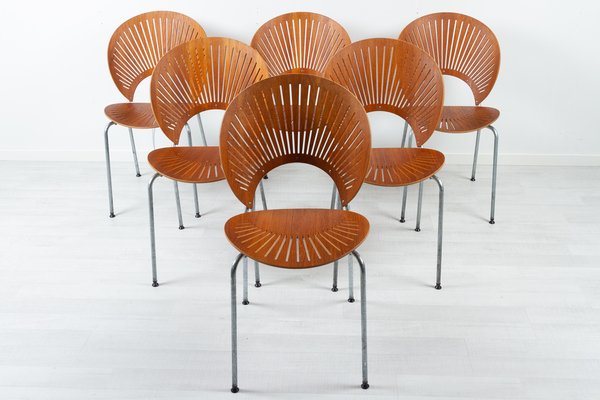 Teak Trinid Dining Chairs by Nanna Ditzel for Fredericia, 1990s, Set of 6-WIX-1718354