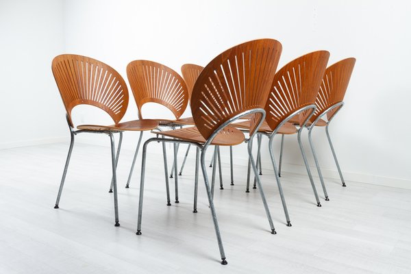 Teak Trinid Dining Chairs by Nanna Ditzel for Fredericia, 1990s, Set of 6-WIX-1718354