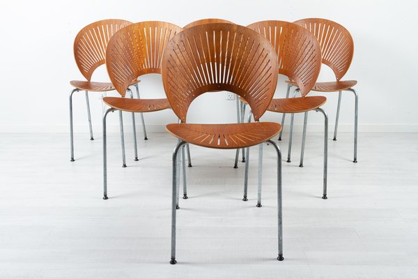 Teak Trinid Dining Chairs by Nanna Ditzel for Fredericia, 1990s, Set of 6-WIX-1718354