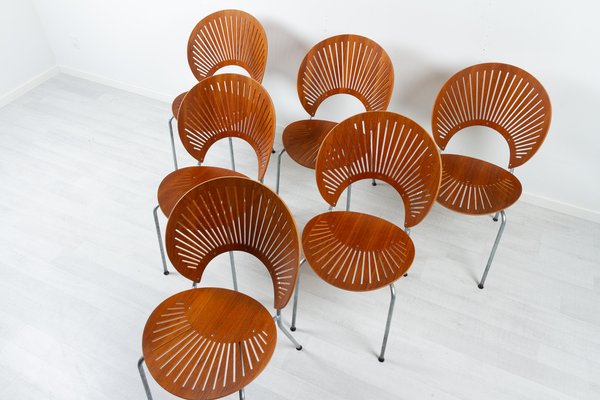 Teak Trinid Dining Chairs by Nanna Ditzel for Fredericia, 1990s, Set of 6-WIX-1718354