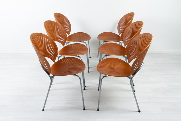 Teak Trinid Dining Chairs by Nanna Ditzel for Fredericia, 1990s, Set of 6-WIX-1718354