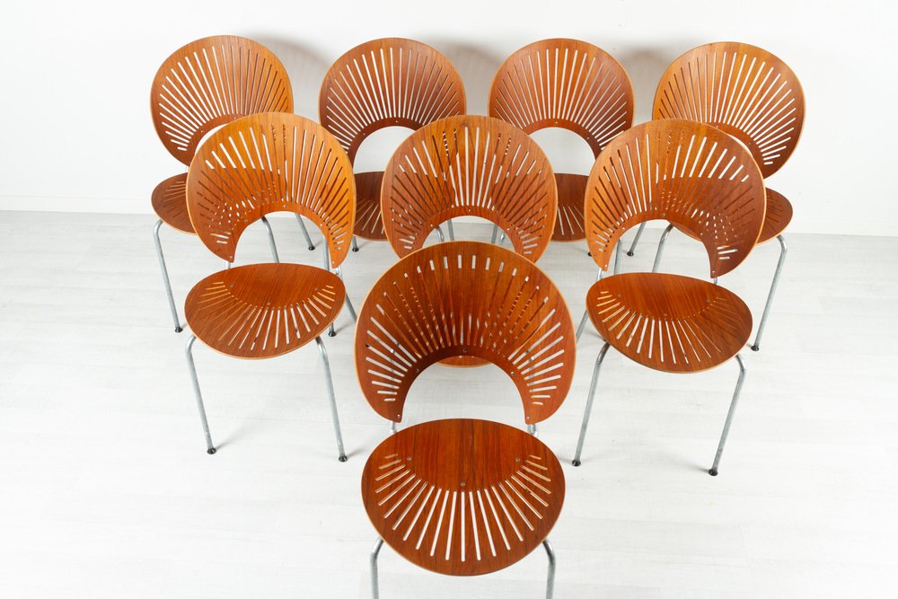 Teak Trinidad Dining Chairs by Nanna Ditzel for Fredericia, 1990s, Set of 8