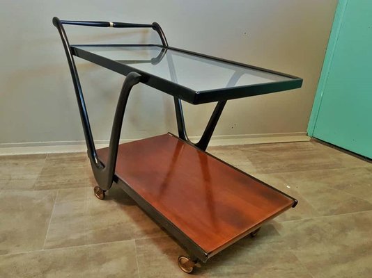 Teak Trolley by Cesare Lacca, Italy, 1950s-POM-847633