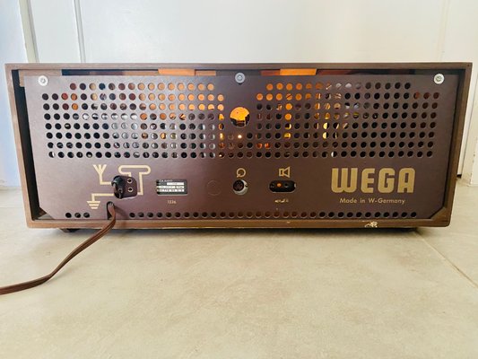 Teak Type 119 Tube Radio from Wega, 1960s-PYR-1344531