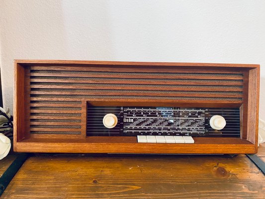 Teak Type 119 Tube Radio from Wega, 1960s-PYR-1344531