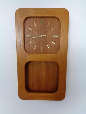 Teak Wall Clock from Danclock, 1960s-RDW-961156