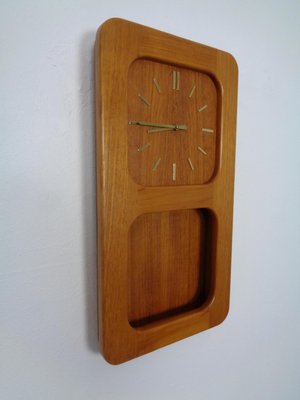 Teak Wall Clock from Danclock, 1960s-RDW-961156