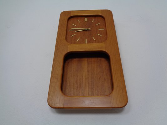 Teak Wall Clock from Danclock, 1960s-RDW-961156