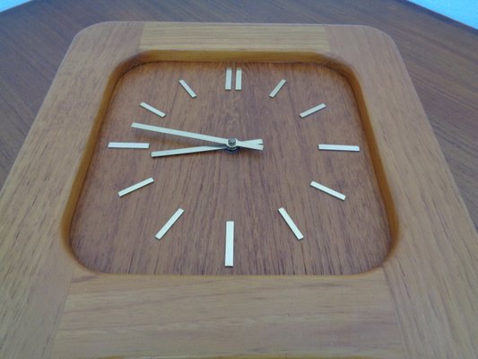 Teak Wall Clock from Danclock, 1960s-RDW-961156