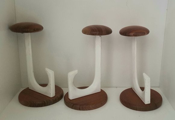 Teak Wall Hooks from Schönbuch, 1970s, Set of 3-QDP-1444795