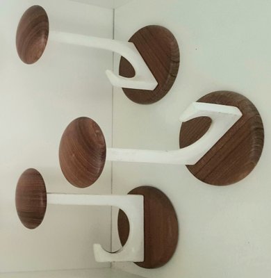 Teak Wall Hooks from Schönbuch, 1970s, Set of 3-QDP-1444795