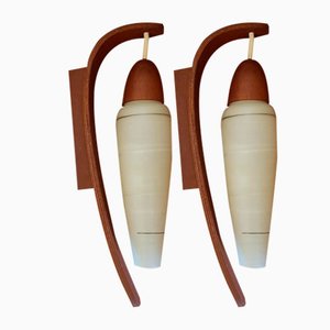 Teak Wall Lamps, 1960s, Set of 2-QDP-1021741