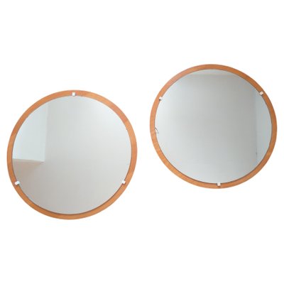 Teak Wall Mirrors, Denmark, 1960s, Set of 2-TZ-1048913