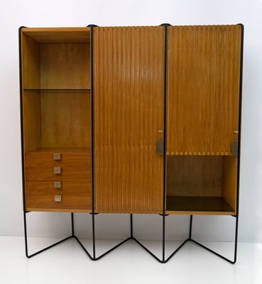 Teak Wall Unit by Taichiro Nakai for La Permanente Mobili, 1950s-FER-1299749