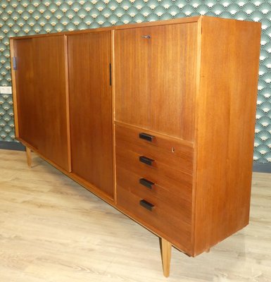 Teak Wall Unit with Secretaire, 1960s-AFE-844836