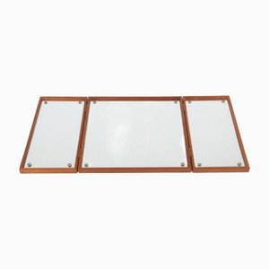 Teak Wood Triple-Sid Mirror by Peter Hvidt for Orla Mølgaard-Nielsen-MTD-1400091