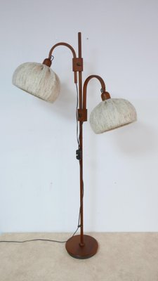 Teakwood Double Floor Lamp from Domus, Denmark, 1970s-KK-1132102