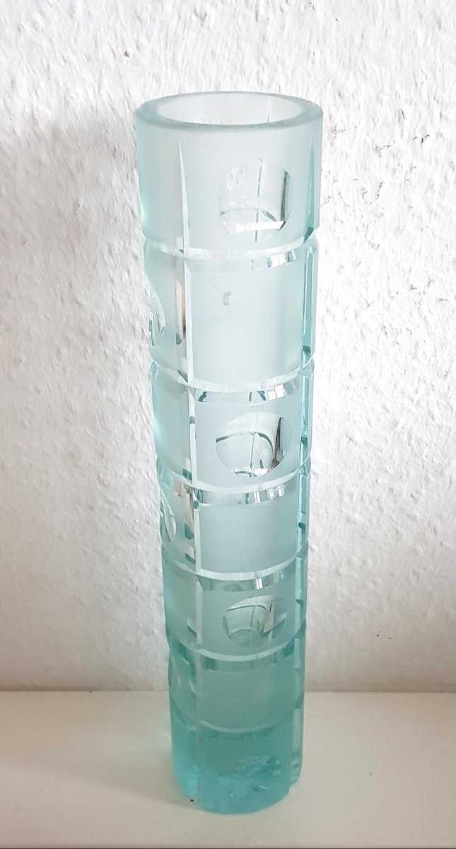 Teal Green Cylindrical Vase