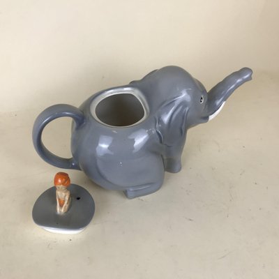 Teapot Model Sabu or Boy on the Elephant from Colclough, England, 1930s-YNA-656098