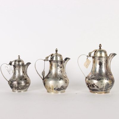 Teapots in Silver from CUSI, Set of 6-VMM-1270296