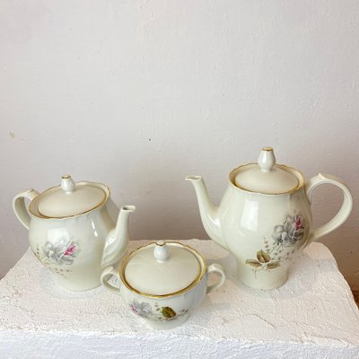 Teapots & Sugar Bowl by Richard Ginori, Set of 3-BAD-1210065