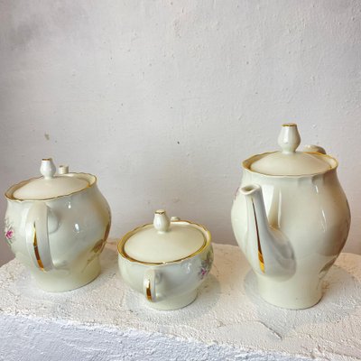 Teapots & Sugar Bowl by Richard Ginori, Set of 3-BAD-1210065