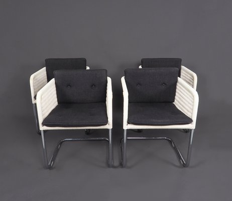 Tecta D43 White Cantilever Chairs, 1980s, Set of 4-SN-2021868