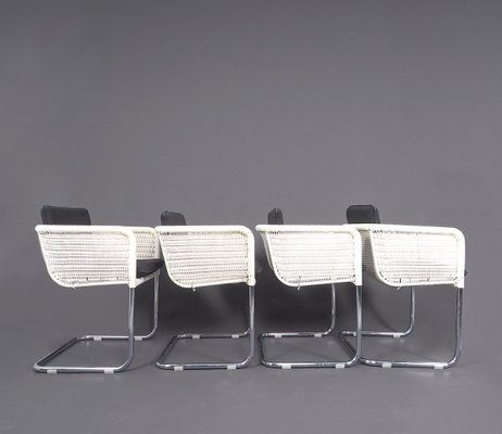 Tecta D43 White Cantilever Chairs, 1980s, Set of 4-SN-2021868