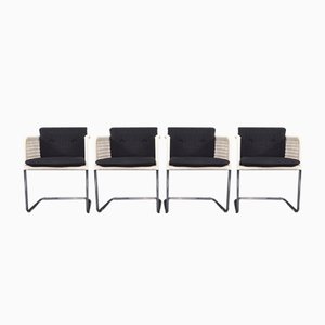 Tecta D43 White Cantilever Chairs, 1980s, Set of 4-SN-2021868