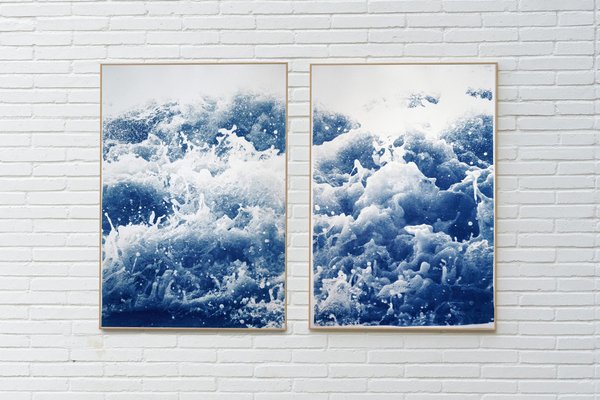 Tempestuous Tidal in Blue, 2002, Cyanotype Print-RWC-1369858