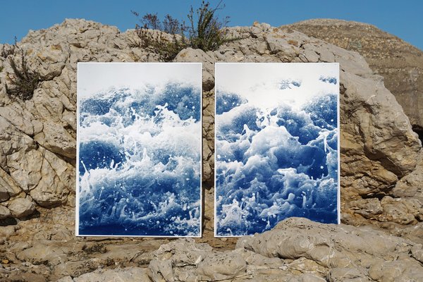 Tempestuous Tidal in Blue, 2002, Cyanotype Print-RWC-1369858