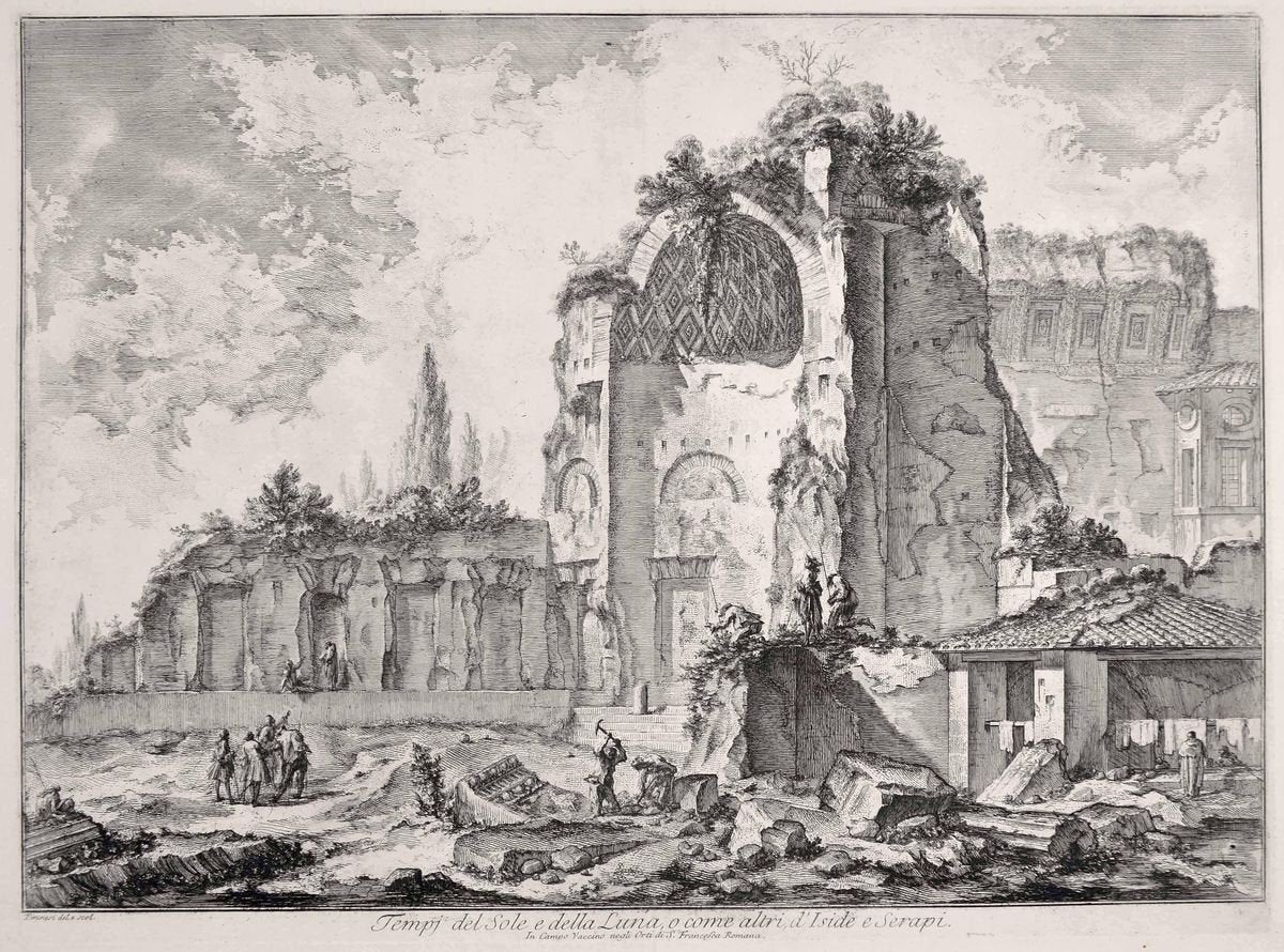 Temples of Iside and Serapi - Etching by G. B. Piranesi - 1759 1759