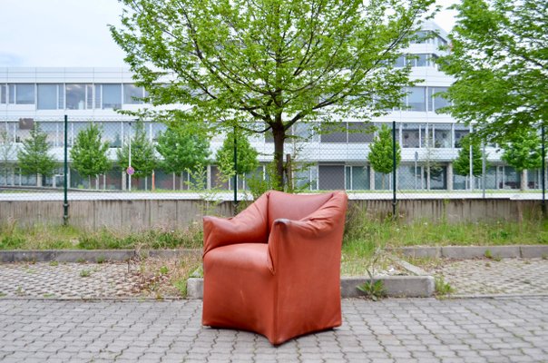 Tentazione Oxred Leather Armchairs by Mario Bellini for Cassina, Set of 2-UF-922306