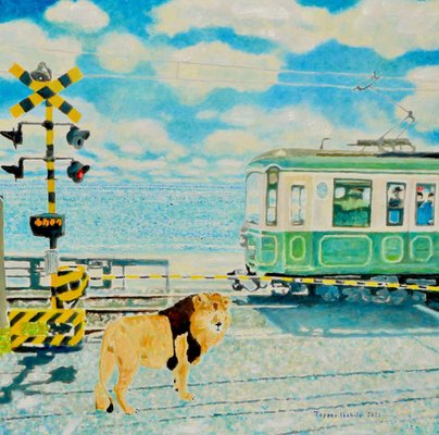 Teppei Ikehila, Modern Borrowed Scenery Commute, 2023, Oil on Canvas-CHG-2037195