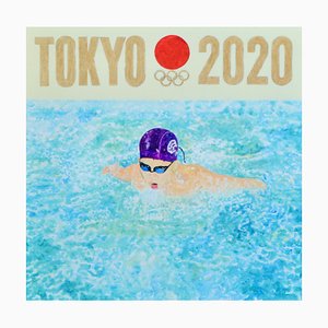 Teppei Ikehila, Tokyo Olympic Poster II, 2022, Oil on Canvas-CHG-1256861