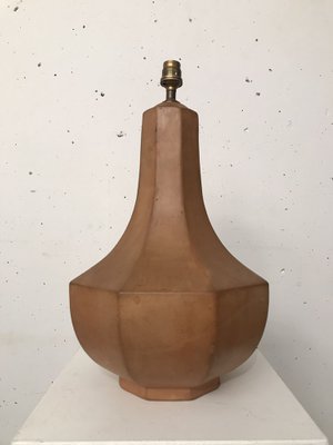 Terracotta Baluster Lamp, 1950s-VAM-1021703