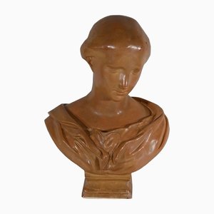 Terracotta Bust from Atelier Lorenzi, 1920s-RVK-1420520