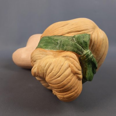 Terracotta Bust of Girl with Bow, 1960s-PWG-2024759