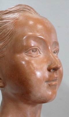 Terracotta Bust of Louise Brongniart After Houdon, 1900-RVK-877367