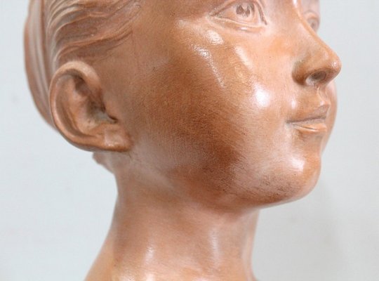 Terracotta Bust of Louise Brongniart After Houdon, 1900-RVK-877367