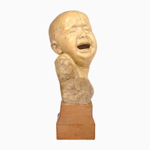 Terracotta Child Sculpture by Alimondo Ciampi-MLN-900108