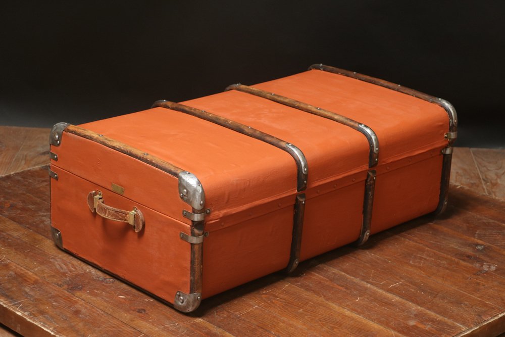 Terracotta Color Fitted Cabinet, 1920s