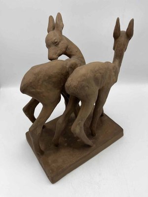 Terracotta Deer by Else Bach for Karlsruher Majolika, 20th Century-DWL-1412144