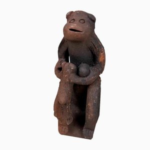 Terracotta Konoha Saru Tree Leaf Monkey Wooden Leage Kiln, Japan, 1970s-DWL-1737130