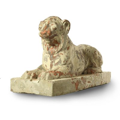 Terracotta Lion Statues, Set of 2-NQ-737755