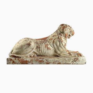 Terracotta Lion Statues, Set of 2-NQ-737755