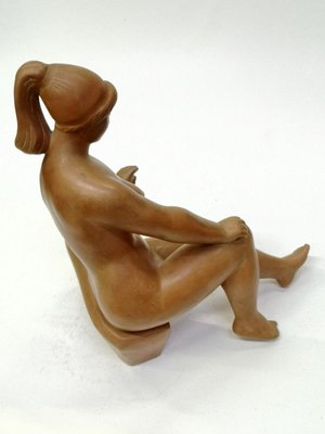 Terracotta Nude Sculpture by Laszlo Marosan 1960s-UWE-829824