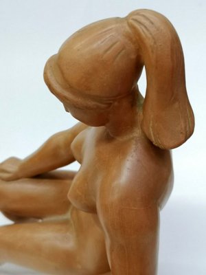 Terracotta Nude Sculpture by Laszlo Marosan 1960s-UWE-829824