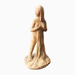 Terracotta Sculpture of Nude Woman, Early 20th Century-OLY-1720028