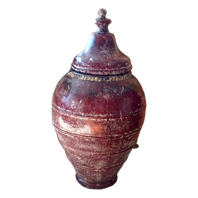 Terracotta Vases with Lids, Set of 2-TCS-1718663